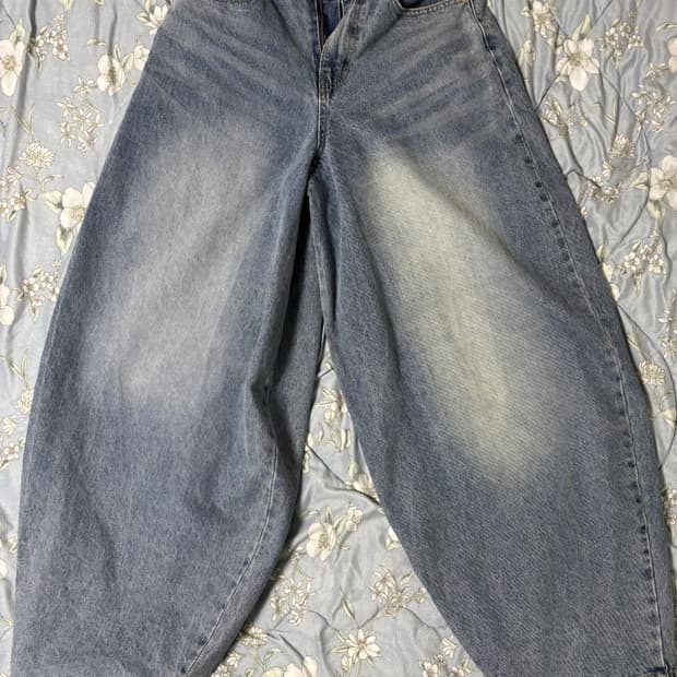 벌룬 데님 팬츠