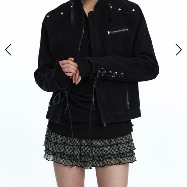 러프넥 빈티지 데님 라이더 자켓 M사이즈