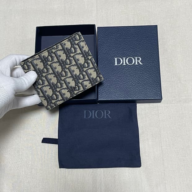 디올 오블리크 자카드 반지갑 [os]