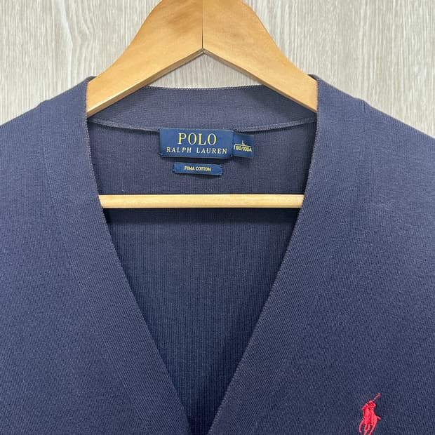 폴로 랄프로렌 피마코튼 가디건L/네이비