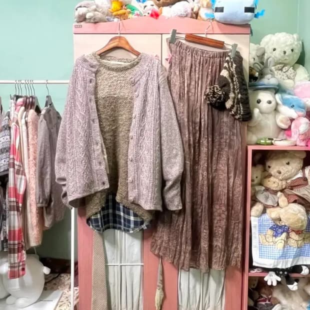 카모메산장 빈티지 모리 코디 세트