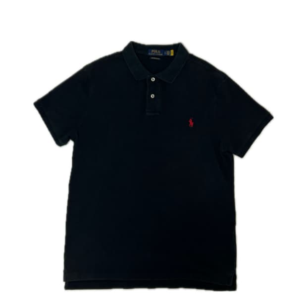 폴로 랄프 로렌 커스텀 슬림핏 메시 폴로 셔츠 블랙 size(L) 정품