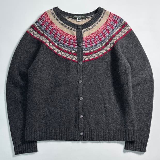  에디바우어 울 노르딕 가디건 