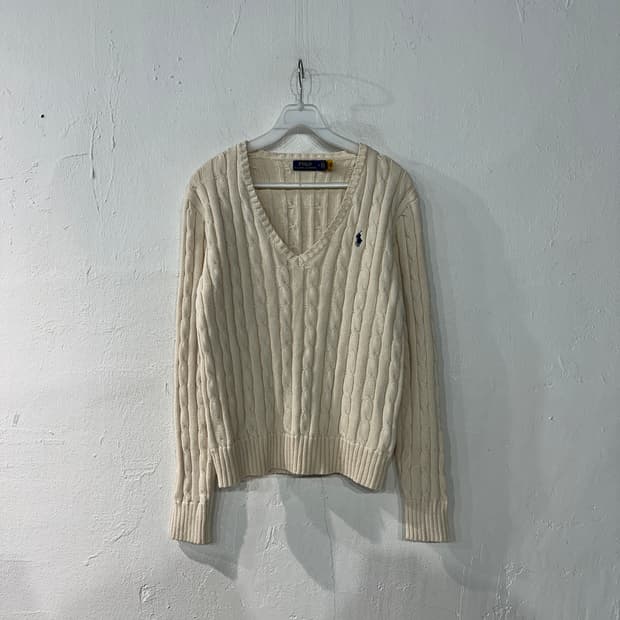 폴로랄프로렌 브이넥 니트 여성M