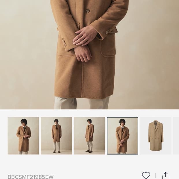 [급매] 브룩스브라더스 카멜헤어 싱글코트 40r