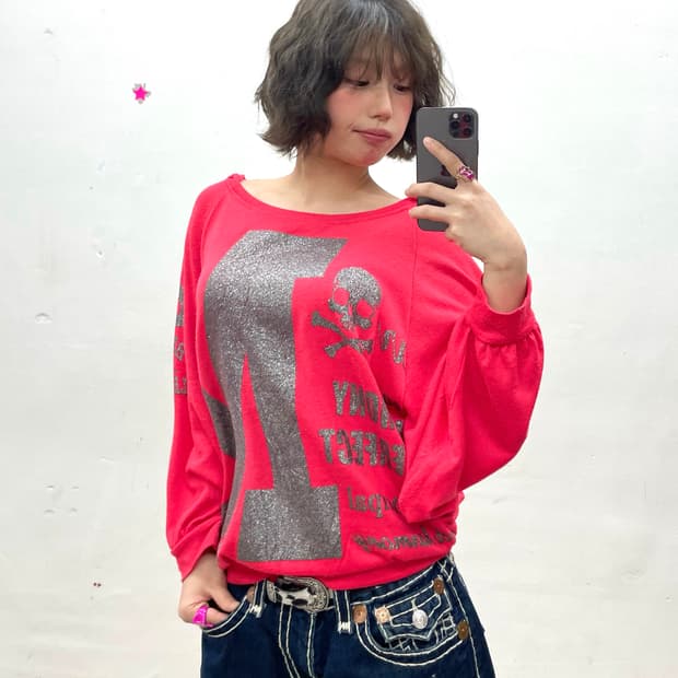 Glossy M Skeleton Pink Hoodie 