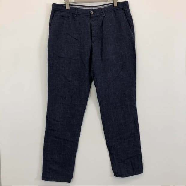 마시모두띠 린넨 Casual Fit Navy 팬츠 EU46 (US 36)