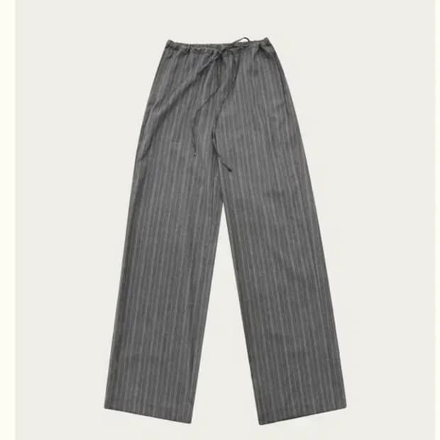 리본빛 ribbonbit cliff gray stripe pants