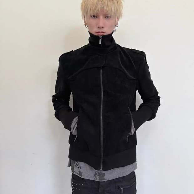 Visual Kei Studded Suede Jacket