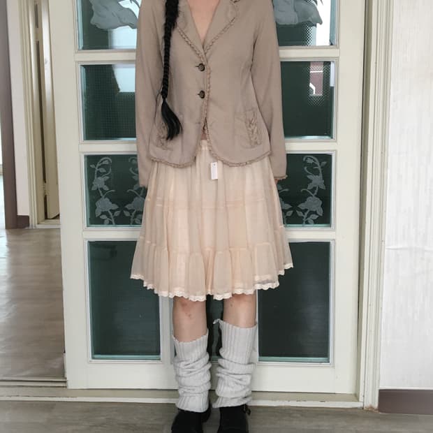 Axes femme lace trimming jacket