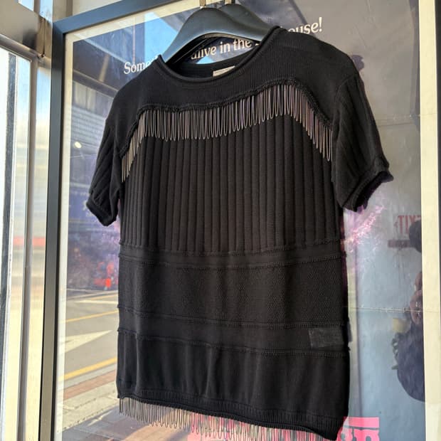 Bottega Veneta 프린지 니트 반팔