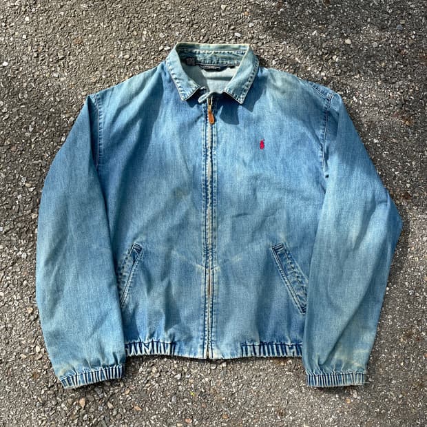 폴로 랄프로렌 80s USA 데님 스윙탑 자켓 XL