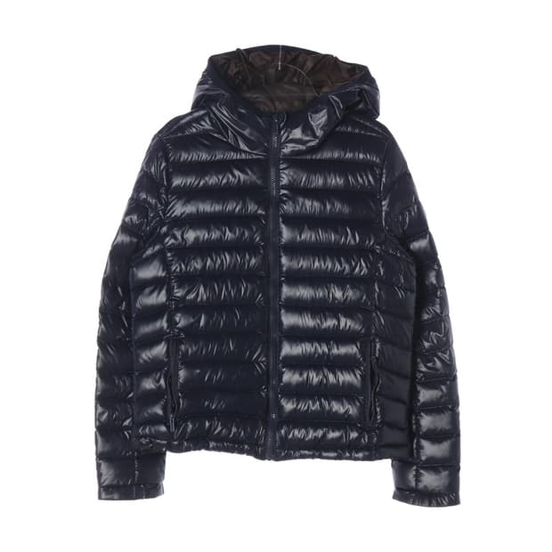 잭앤질 유광 덕다운 경량 후드 패딩 네이비 90