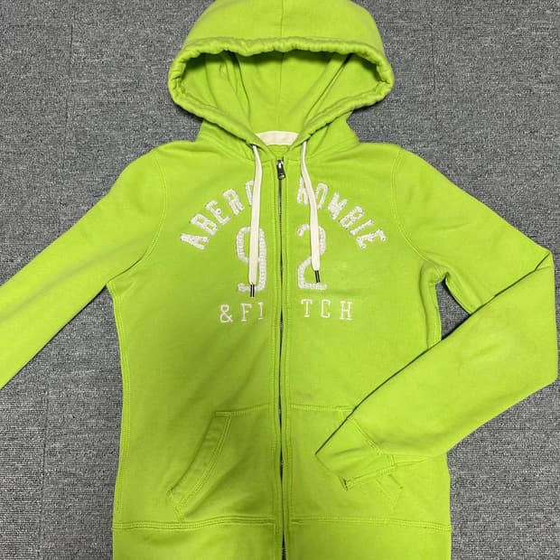 아베크롬비 연두 후드집업 xs