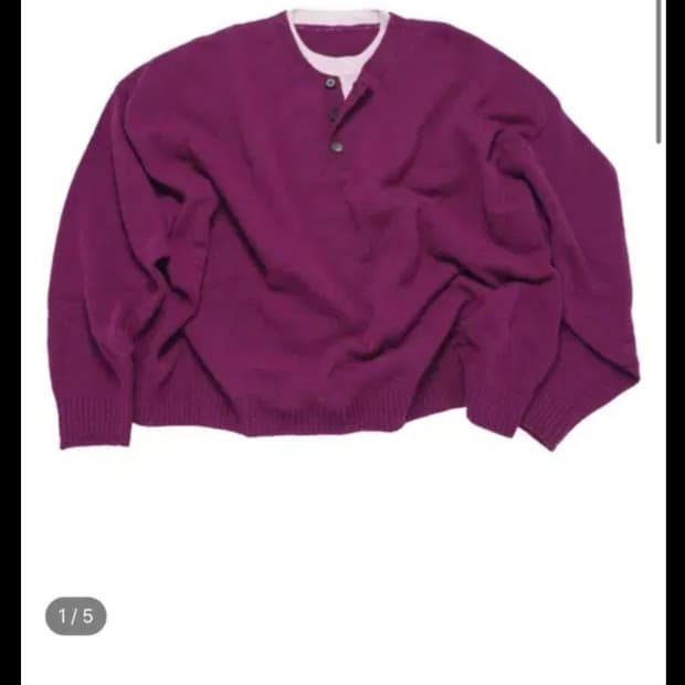 mjd 마젠타 니트 m