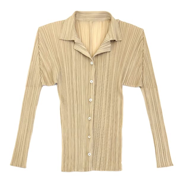 Pleats Please Shirt Cardigan/ 3
