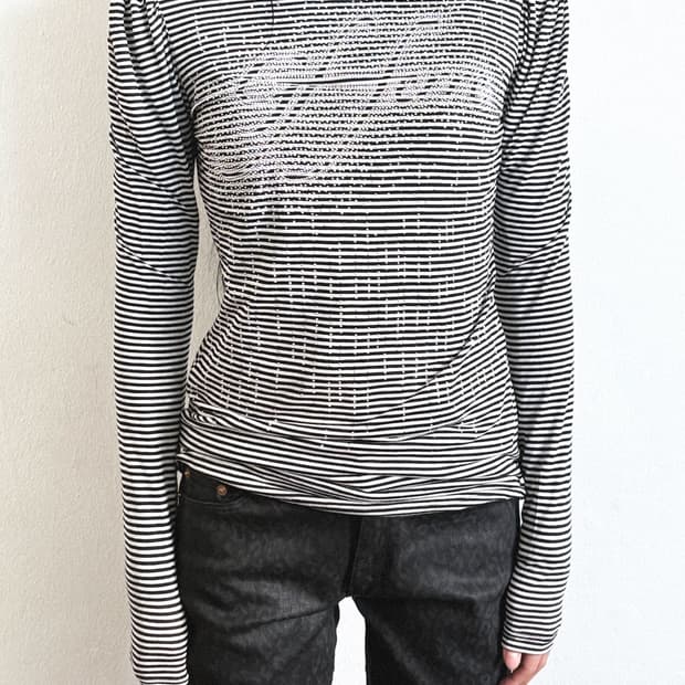 new* 지안프랑코페레 디지코어 스트라이프 롱슬리브