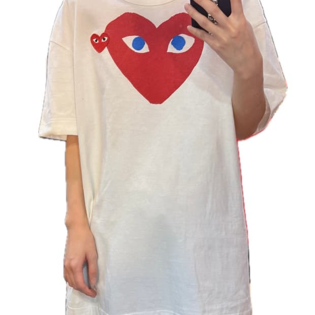 꼼데가르송 플레이 하트 티셔츠