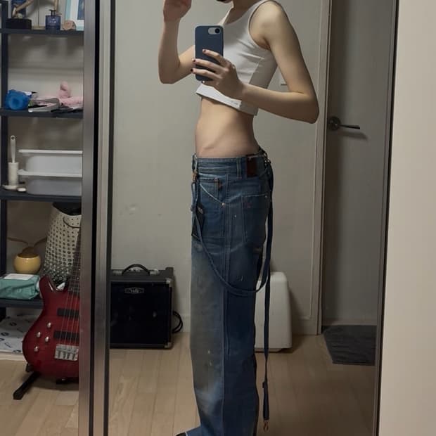 디젤 아카이브 로우라이즈 와이드팬츠