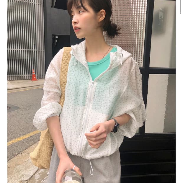 프롬비기닝 윈드브레이커 바람막이 스카이블루