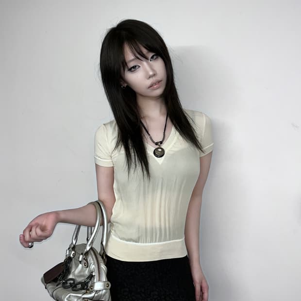Dsquared2 Silk V-Neck Short Sleeve Top
