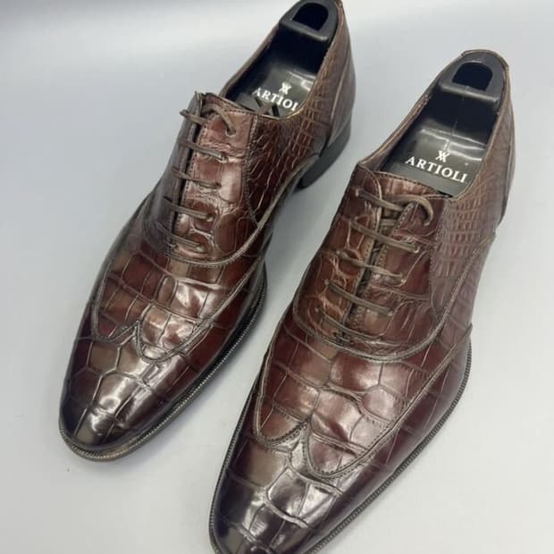 GUCCI 구찌 윙팁 슈즈(크로커다일 스킨-악어가죽)해외발송