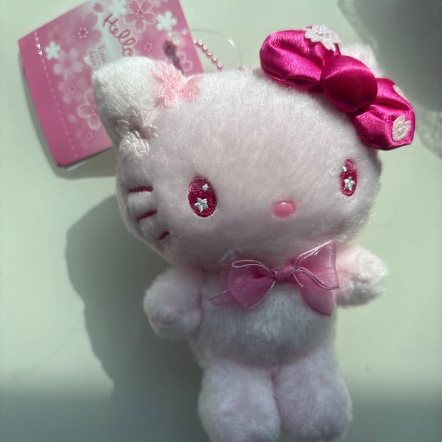 산리오 헬로키티 사쿠라시리즈 벛꽃 키티 마스코트 인형키링