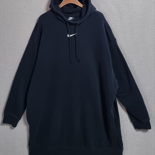 오버핏 M ) 나이키 블랙 후드 원피스