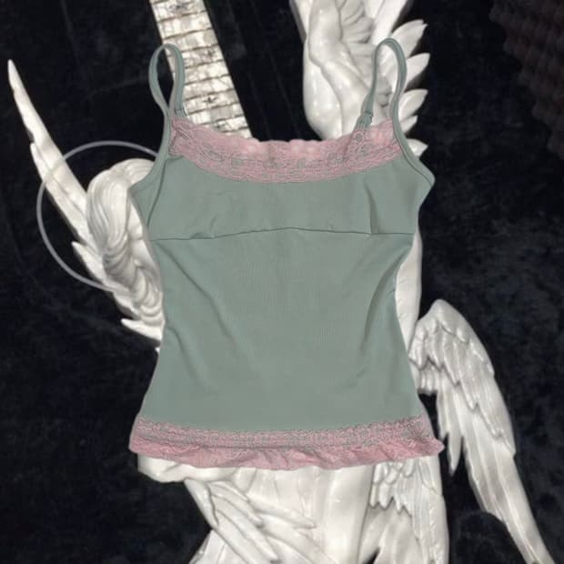 Mint faerie lace top