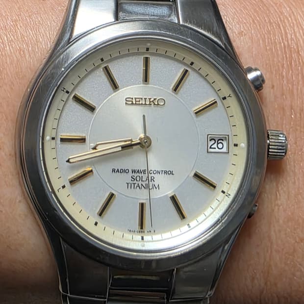 세이코 라디오 전파 솔라 스피릿 티타늄 7B42-0AN0시계
