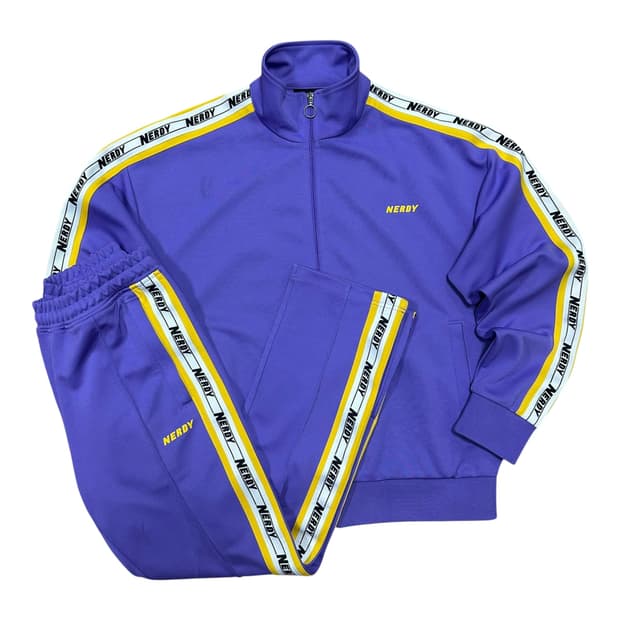 ✨ (세트) 널디 퍼플 트랙탑 져지 트레이닝복 세트