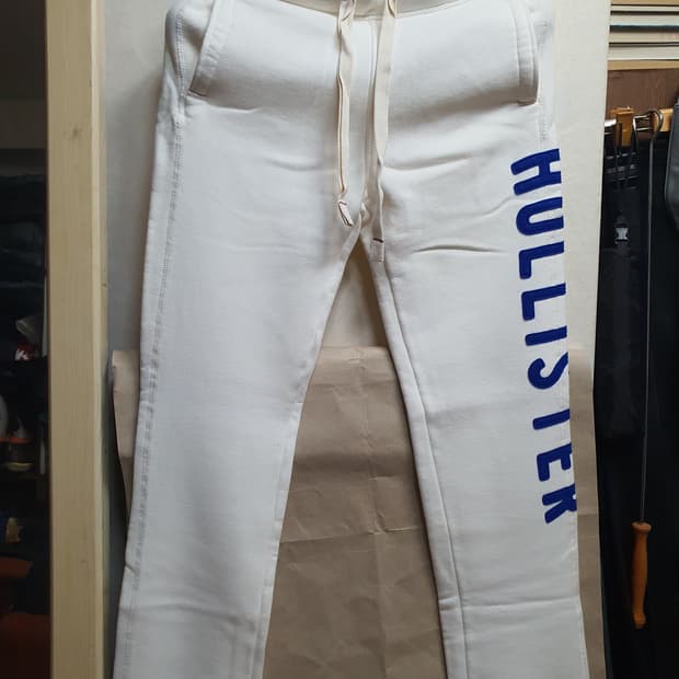 홀리스터 화이트 트랙 팬츠 XS 새제품 