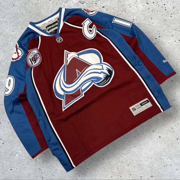 [L] 리복 NHL 올드스쿨 SAKIC 콜로라도 애벌랜치 져지 D85