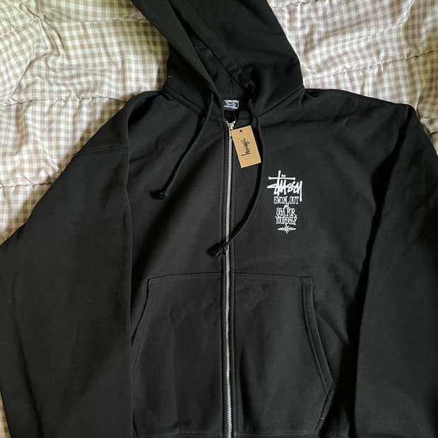 스투시 스윔아웃 후드집업 xl