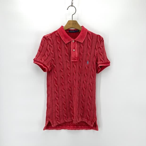 [Polo] 폴로랄프로렌 피그먼트 케이블 반팔니트 (QR신형)