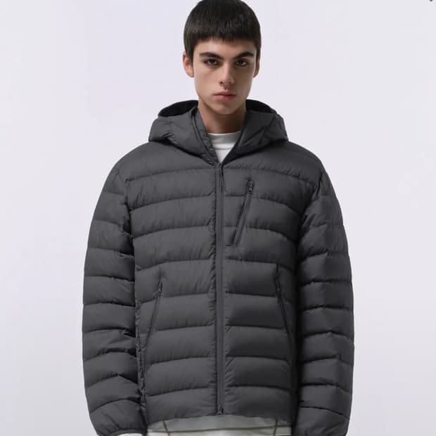 [m] 무탠다드 시티레저 경량패딩 그레이