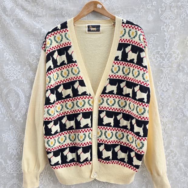 90s 칼 헬무트 니트 가디건