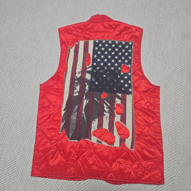 Denim & Supply RL USA Flag Quilted VEST 
