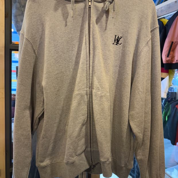 우알롱 그레이 후드집업