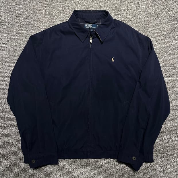 폴로 랄프로렌 네이비 폴리쉘 블루종 자켓 L