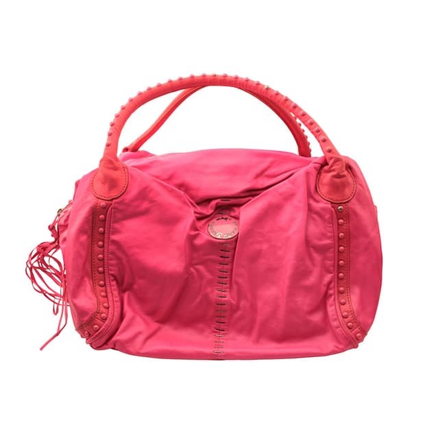 마크 바이 마크 네온핑크 스터드 빅 토트백