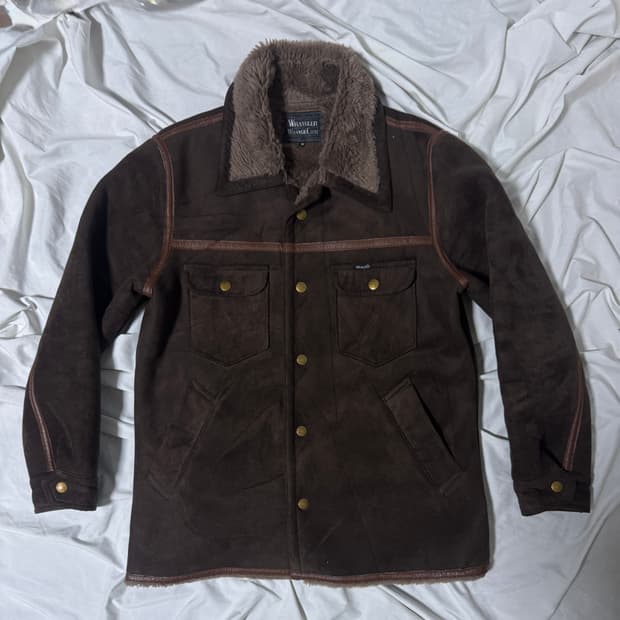 랭글러 스웨이드 퍼 레인지 코트