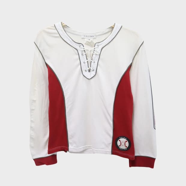 셀린느 배색 긴팔 티셔츠 61318