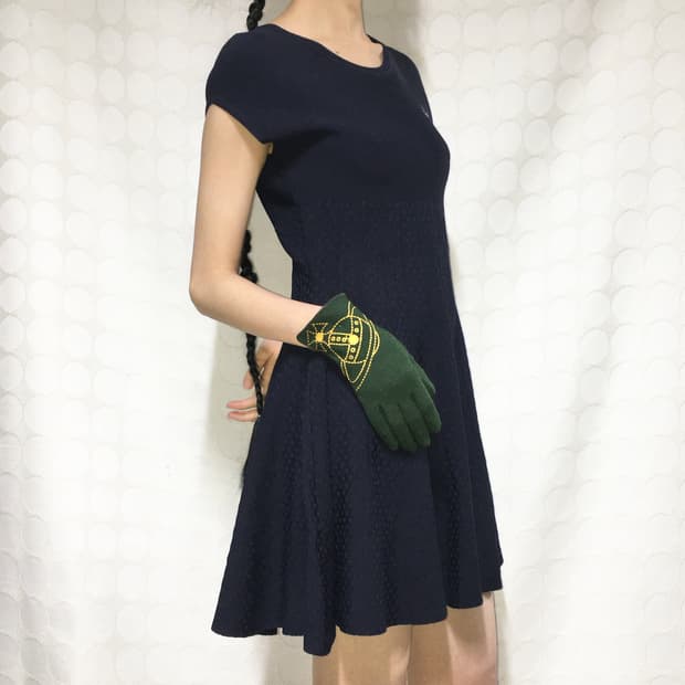 비비안 웨스트우드 네이비 니트 발레 원피스