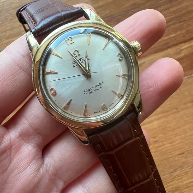 오메가 망치무브 씨마스터 드빌 더블네임 골드캡 오토매틱