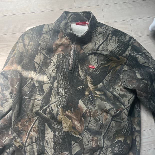 슈프림 스몰박스 하프집업 리얼트리 XL