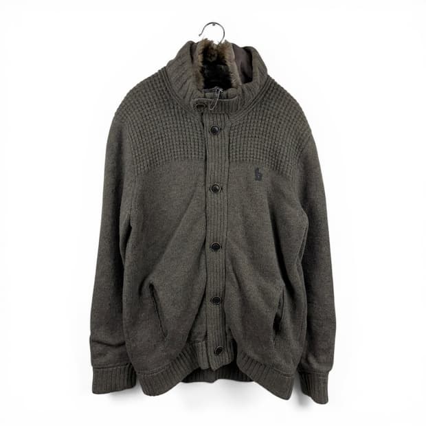 (100) 헤지스 토끼털 울 니트 자켓