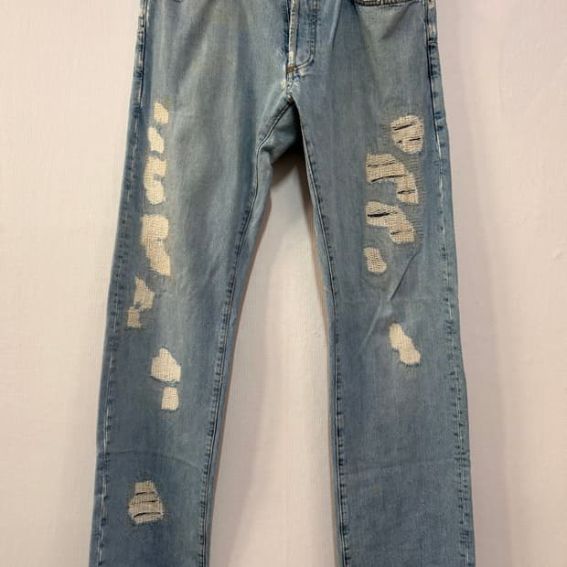 [33] DIOR 06 CRASH DENIM PANTS