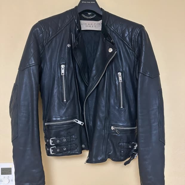 버버리 브릿 레더 라이더자켓 M