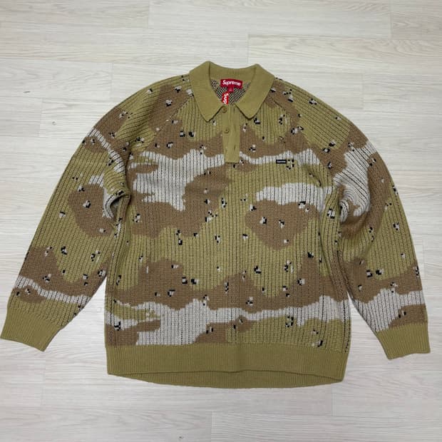 슈프림 supreme 스몰 박스 로고 니트 스웨터 카모